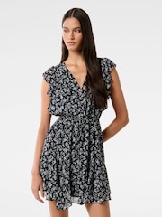 Forever New Blue Maxine Flutter Sleeves Mini Dress - Image 1 of 5