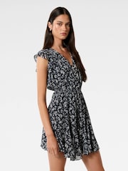 Forever New Blue Maxine Flutter Sleeves Mini Dress - Image 4 of 5