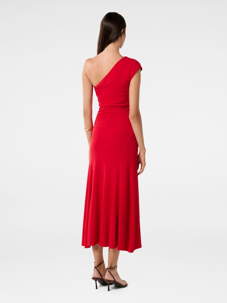 Forever New Red London One Shoulder Midi Dress - Image 2 of 5