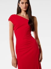 Forever New Red London One Shoulder Midi Dress - Image 3 of 5