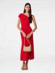 Forever New Red London One Shoulder Midi Dress - Image 5 of 5