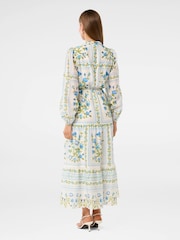 Forever New White Tara Printed Midi Dress - Image 2 of 4