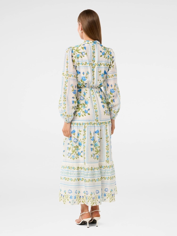 Forever New White Tara Printed Midi Dress - Image 2 of 4