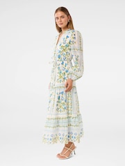Forever New White Tara Printed Midi Dress - Image 4 of 4