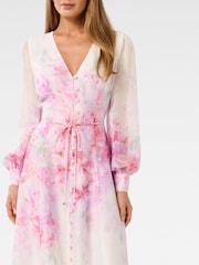 Forever New Pink Kahlani Printed Midi Dress - Image 3 of 4