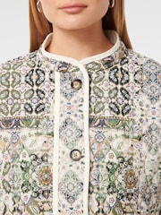 Forever New Green Astrid Quilted Liner 100% Cotton Jacket - Image 3 of 5