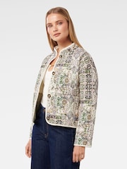 Forever New Green Astrid Quilted Liner 100% Cotton Jacket - Image 4 of 5