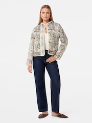 Forever New Green Astrid Quilted Liner 100% Cotton Jacket - Image 5 of 5