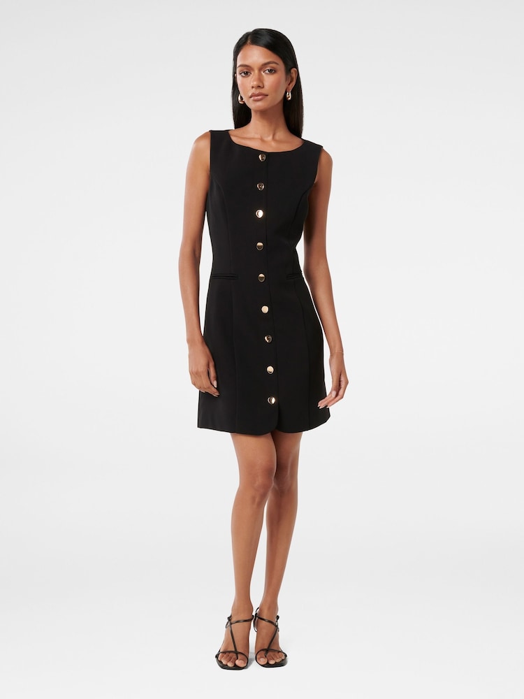 Forever New Black Caitlin Petite Workwear Mini Dress - Image 2 of 5