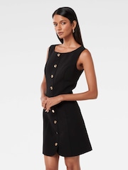 Forever New Black Caitlin Petite Workwear Mini Dress - Image 3 of 5