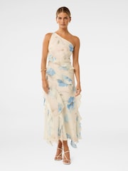 Forever New White Petite Belle Petite One Shoulder Gown - Image 1 of 4
