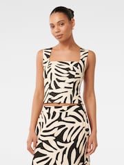 Forever New Black Kinsley Square Neck Fitted Tank Top - Image 1 of 5