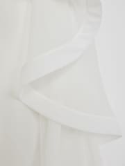Reiss Ivory Rhiannon Silk Ruffle Bandeau Wide-Leg Jumpsuit - Image 7 of 7