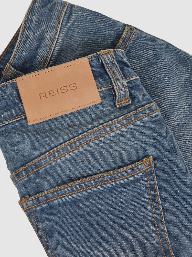 Reiss Blue Belinda 9-13 yrs Straight-Leg Turn-Up Jeans - Image 4 of 4 Reiss Blue Belinda 9-13 yrs Straight-Leg Turn-Up Jeans - Image 4 of 4