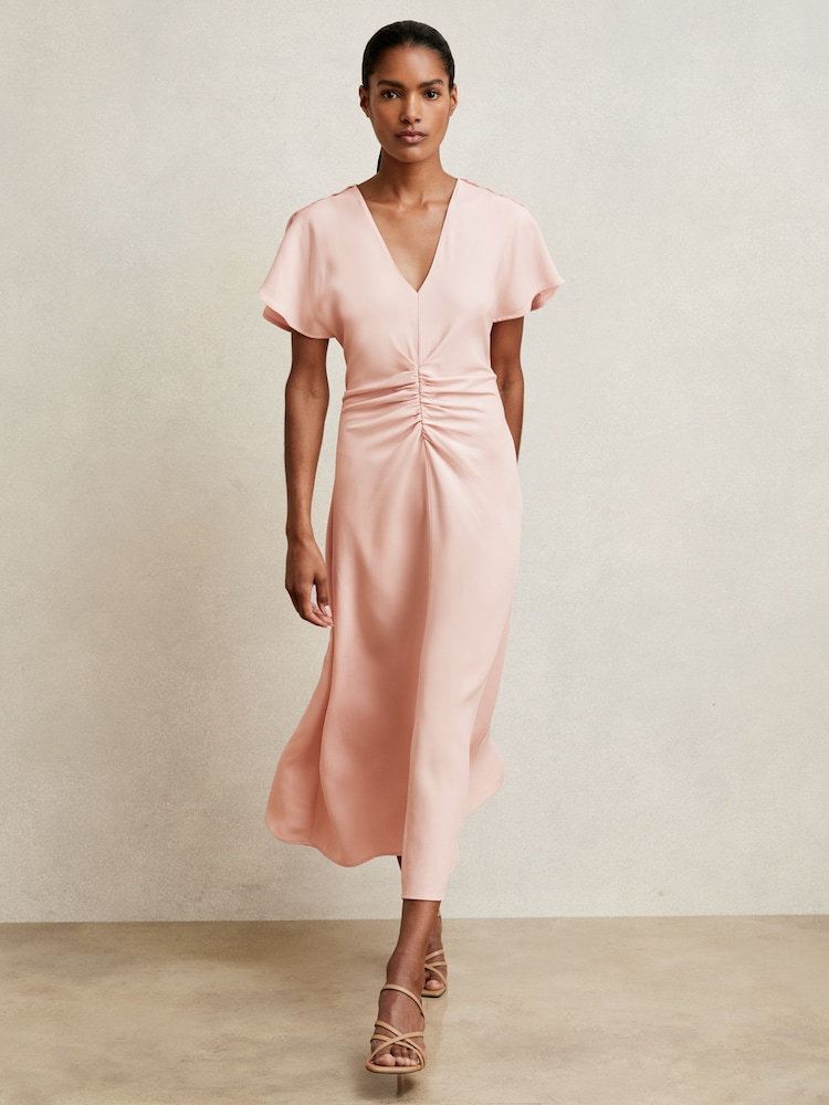 Reiss Pale Pink Rowe Dress - Image 1 of 6