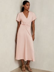 Reiss Pale Pink Rowe Dress - Image 3 of 6