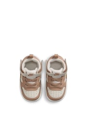 Nike Natural Hemp Pale Ivory Toddler Court Borough Mid Trainers - Image 4 of 7