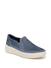Vionic Wide Fit Blue Kearny Arch Support Slip On Trainers - Image 3 of 7