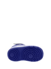 Nike White/Deep Night Blue Toddler Court Borough Mid Trainers - Image 3 of 3