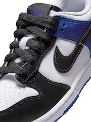 Nike White/Blue Grey Junior Dunk Low Shoes - Image 8 of 8