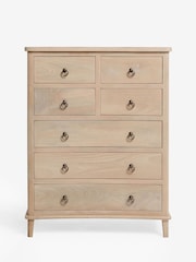 Light Natural Sadie Solid Mango Wood 7 Drawer Chest - Image 5 of 11