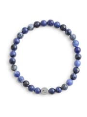 COACH Blue Mens Signature Sodalite Bead Stretch Bracelet - Image 2 of 3
