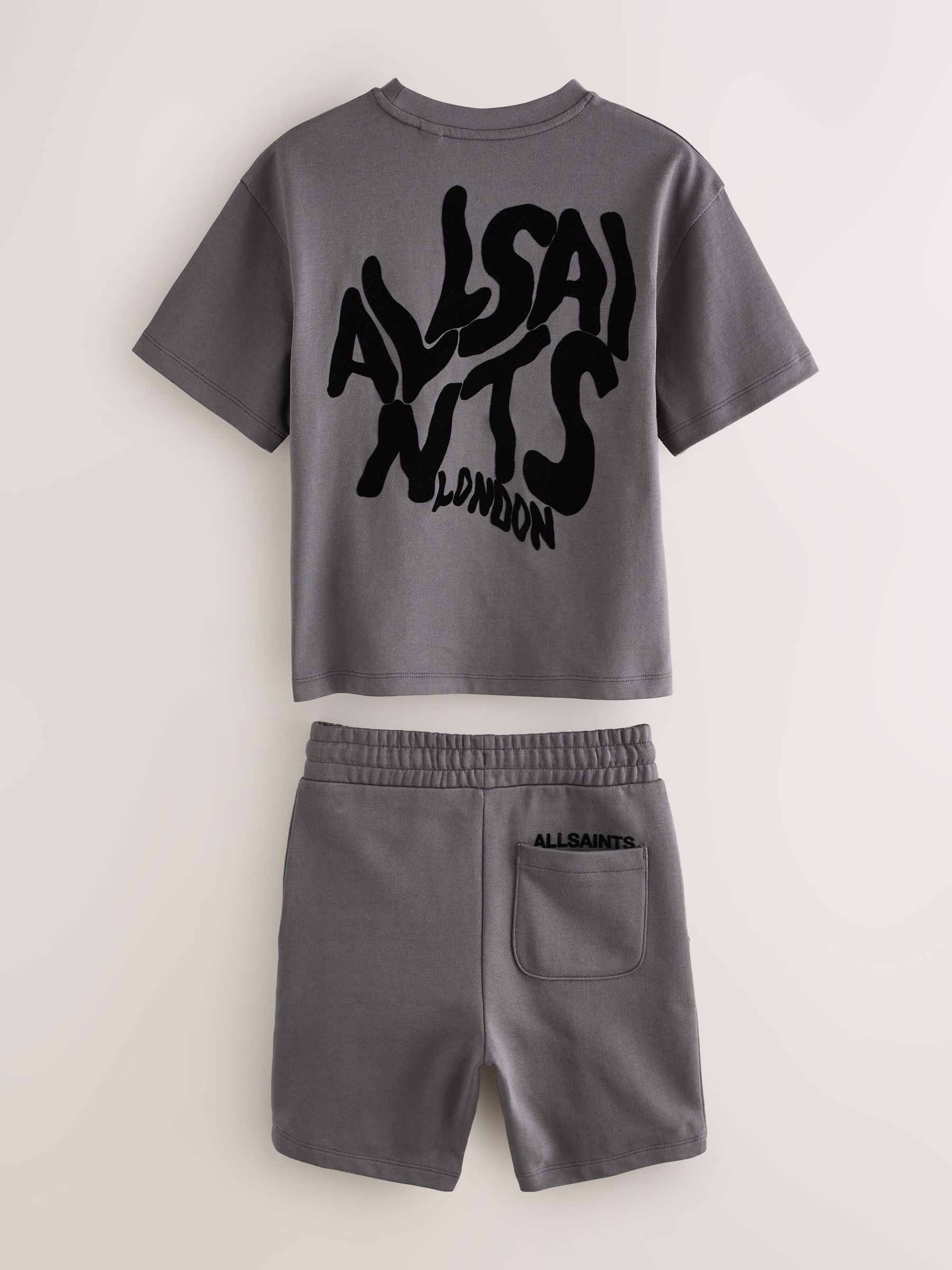 Buy smALLSAINTS Charcoal Grey/Flocked Orlando T-Shirt and Sweat