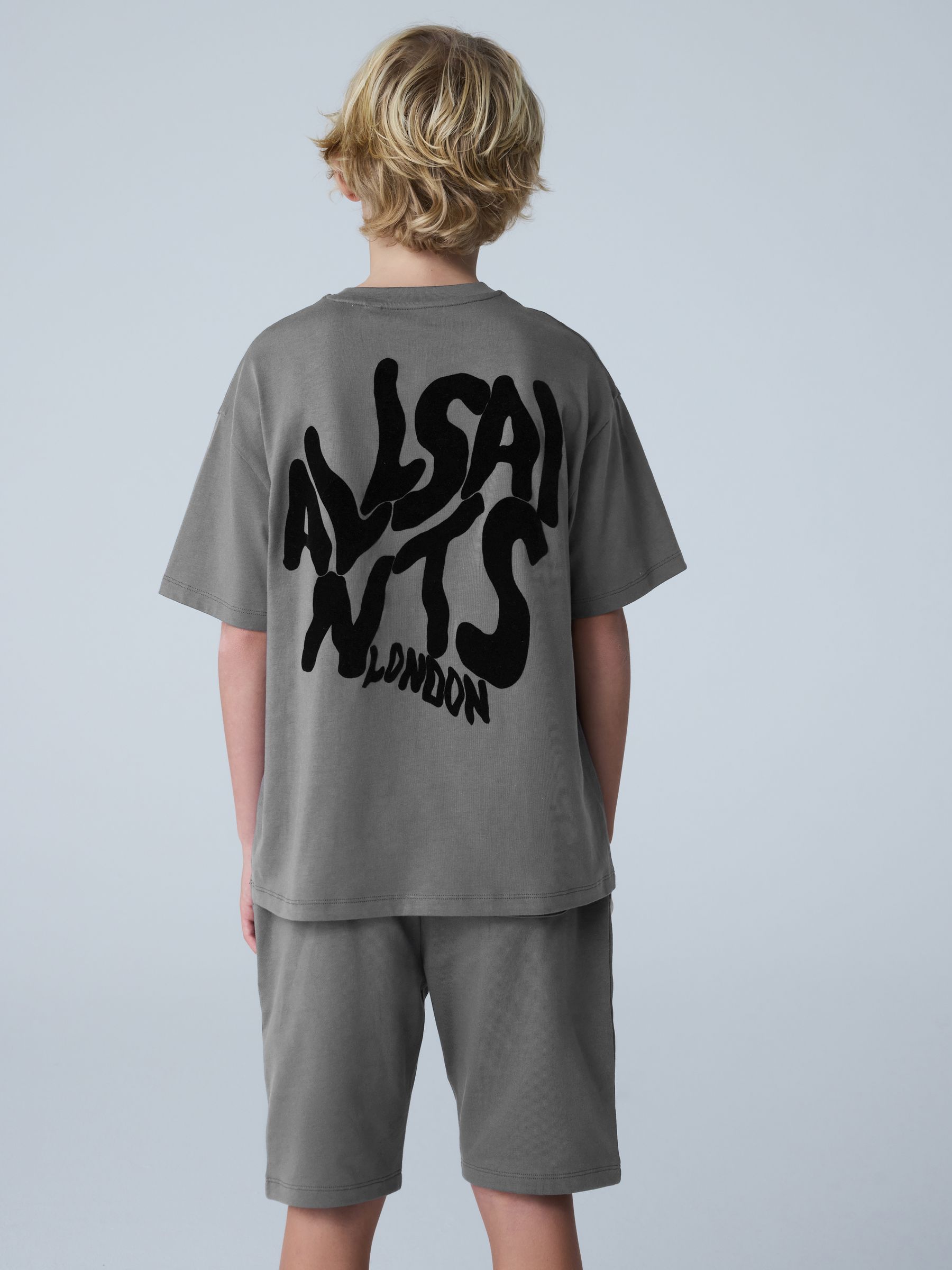 Buy smALLSAINTS Charcoal Grey/Flocked Orlando T-Shirt and Sweat