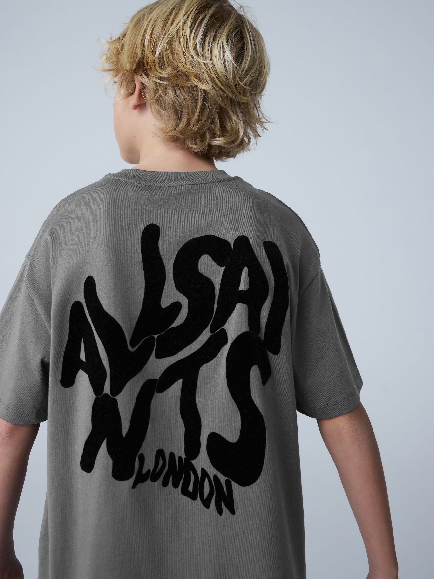 Buy smALLSAINTS Charcoal Grey/Flocked Orlando T-Shirt and Sweat