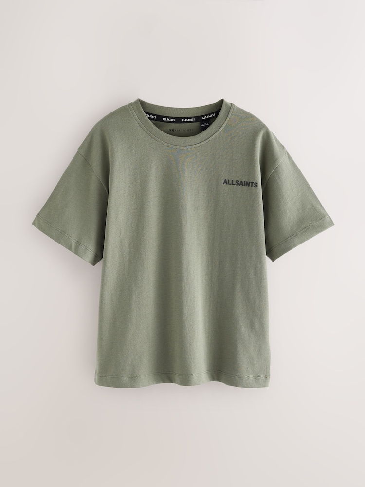 smALLSAINTS Neutral Boys Logo Crew Relaxed T-Shirts 3 Pack - Image 2 of 8 smALLSAINTS Neutral Boys Logo Crew Relaxed T-Shirts 3 Pack - Image 2 of 8