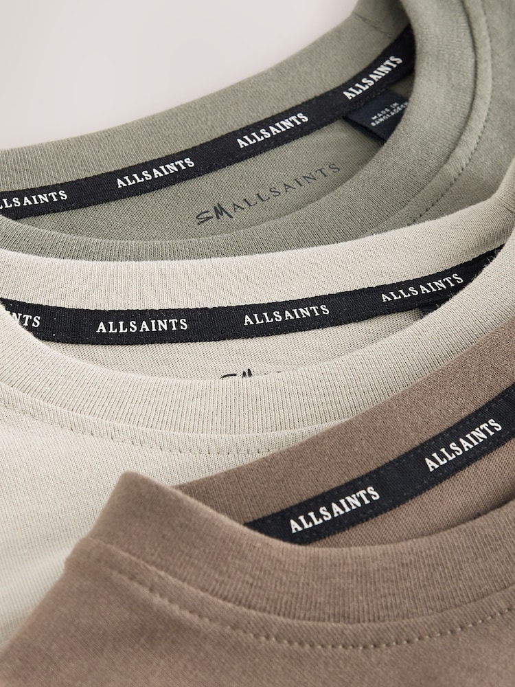 smALLSAINTS Neutral Boys Logo Crew Relaxed T-Shirts 3 Pack - Image 8 of 8 smALLSAINTS Neutral Boys Logo Crew Relaxed T-Shirts 3 Pack - Image 8 of 8