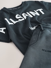 smALLSAINTS Black Biggy Oversized T-Shirt and Sweat Short Set - Image 4 of 7