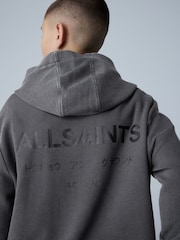 smALLSAINTS Charcoal Grey Corded Oversized Underground Pullover Hoodie - Image 7 of 13