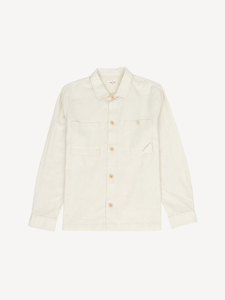 Folk White Anniversary Patch Overshirt - Image 1 of 1