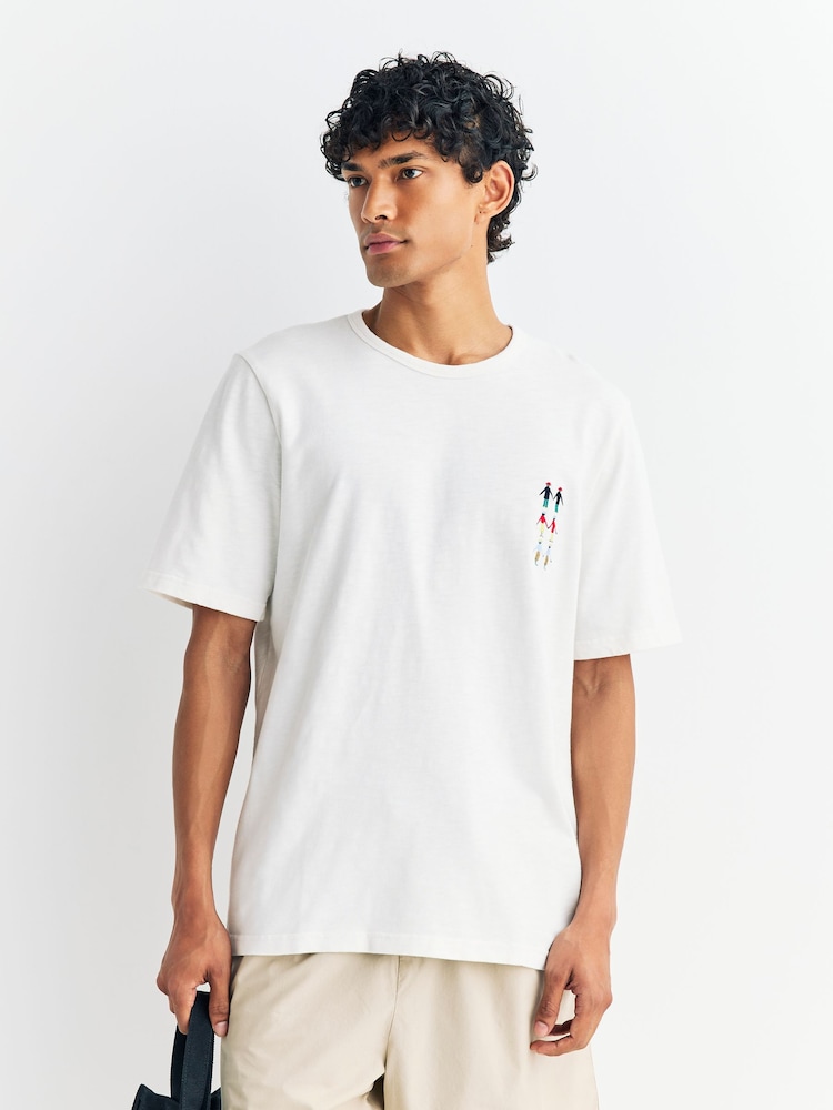 Folk Natural People Embroidery T-Shirt - Image 1 of 9