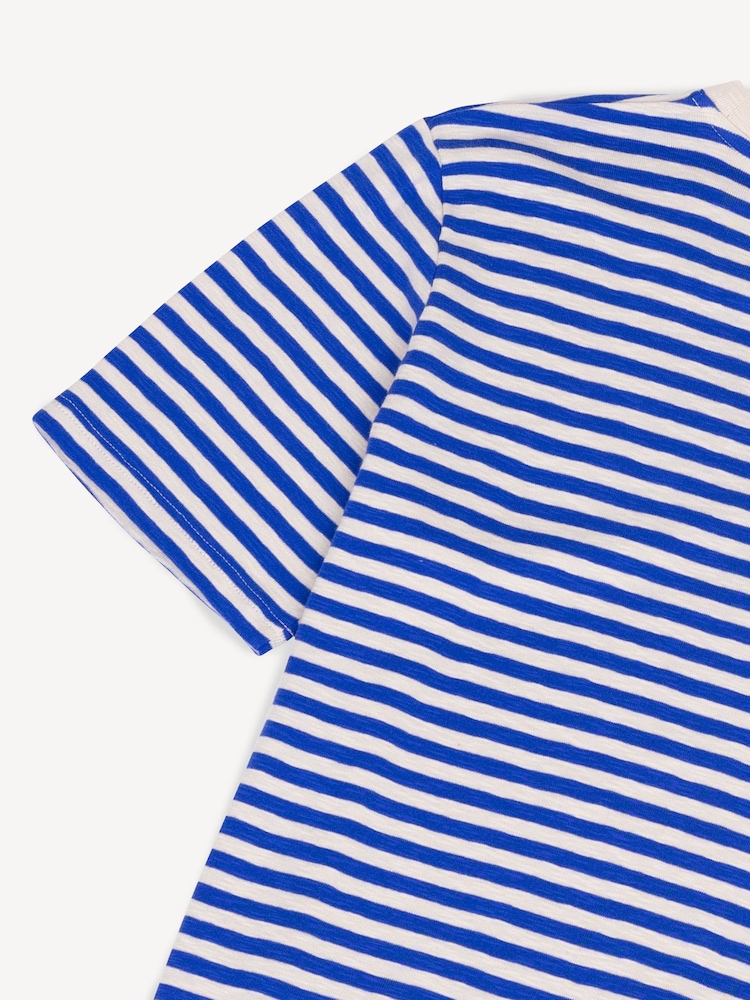 Folk Blue Classic Stripe T-Shirt - Image 4 of 4