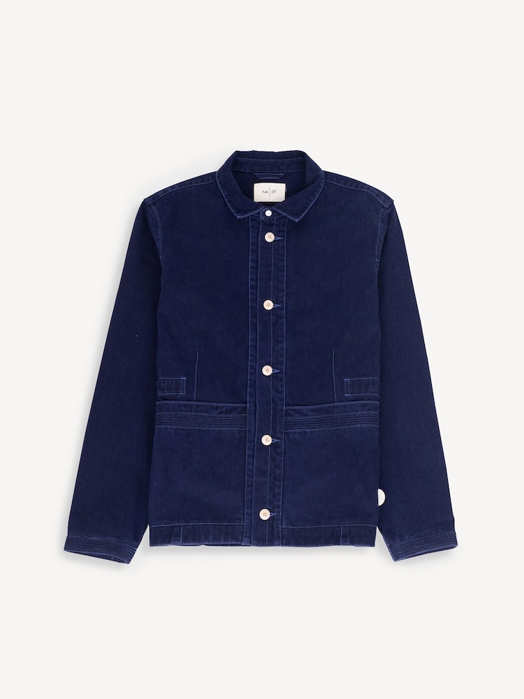 Folk Blue Slub Anniversary Chore Jacket - Image 1 of 4