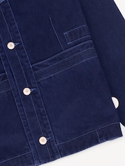 Folk Blue Slub Anniversary Chore Jacket - Image 4 of 4