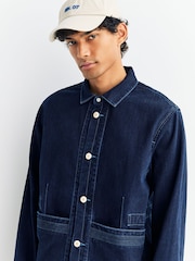 Folk Blue Slub Anniversary Chore Jacket - Image 5 of 10
