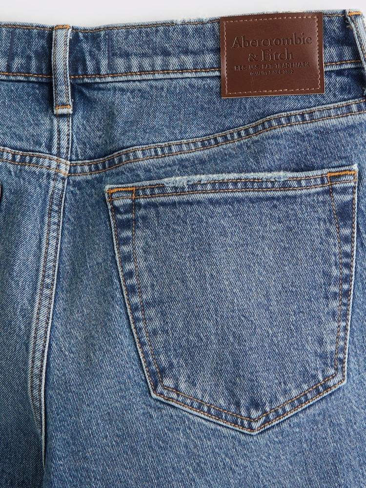 Abercrombie & Fitch Blue Straight Leg Jeans - Image 7 of 7