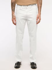 Abercrombie & Fitch Straight Leg White Jeans - Изображение 1 из 7