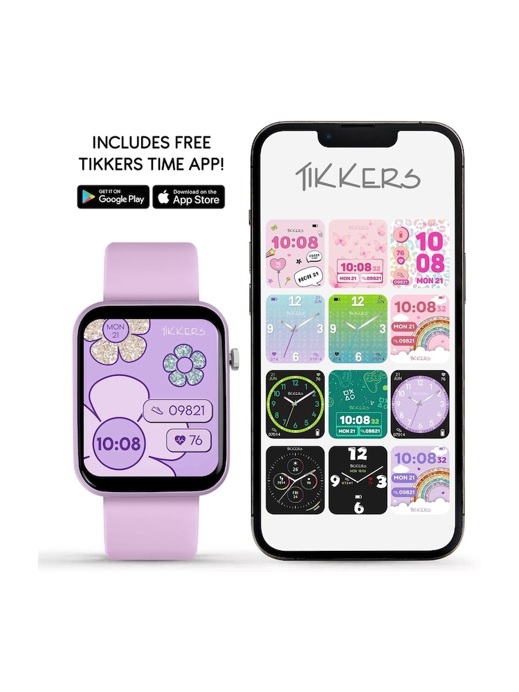 Tikkers Kids Purple Series 13 Smart Interchangeable Strap Watch - Image 2 of 5