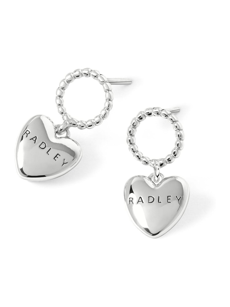 Radley Silver Tone Hanging Heart Earrings - Image 2 of 4