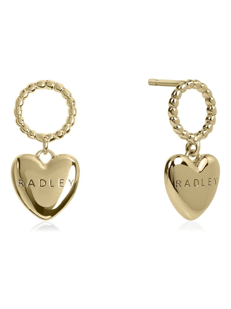Radley 18ct Gold Tone Hanging Heart Earrings - Image 1 of 4