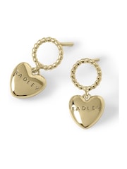 Radley 18ct Gold Tone Hanging Heart Earrings - Image 2 of 4