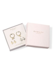 Radley 18ct Gold Tone Bobble Hoop Earrings and Charm Set - Image 3 of 3