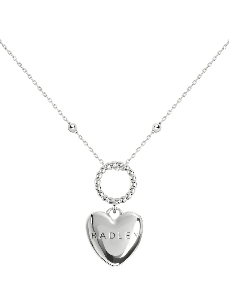 Radley Silver Tone Hanging Heart Pendant Necklace - Image 1 of 6