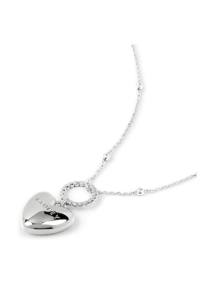Radley Silver Tone Hanging Heart Pendant Necklace - Image 2 of 6