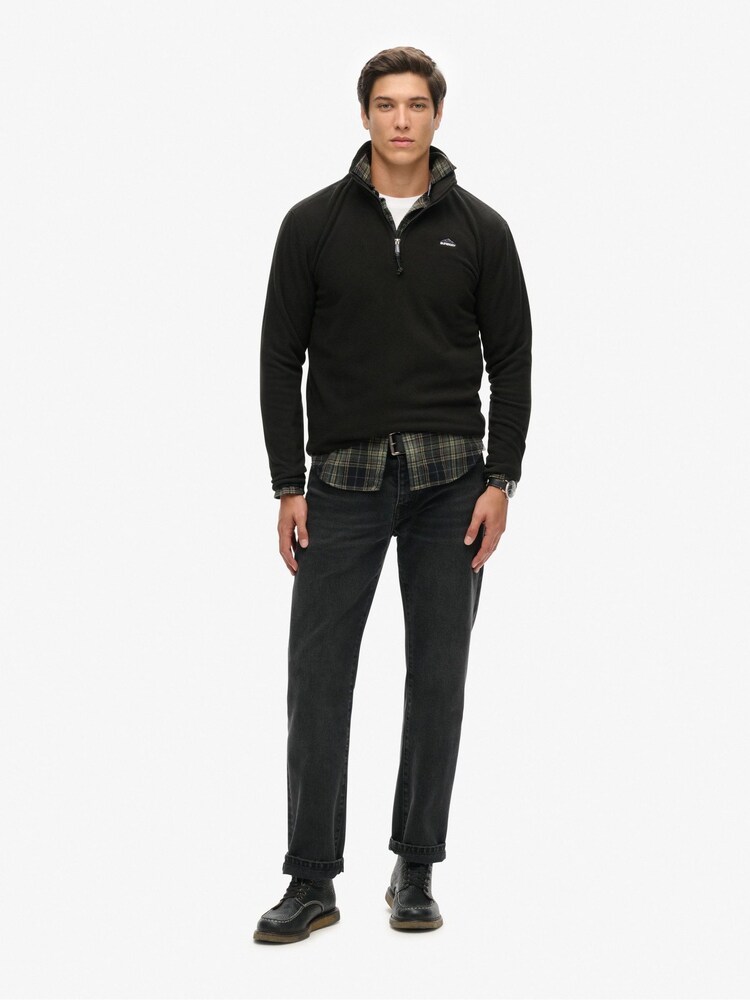 Superdry Black Half Zip Polar Fleece - Image 2 of 5