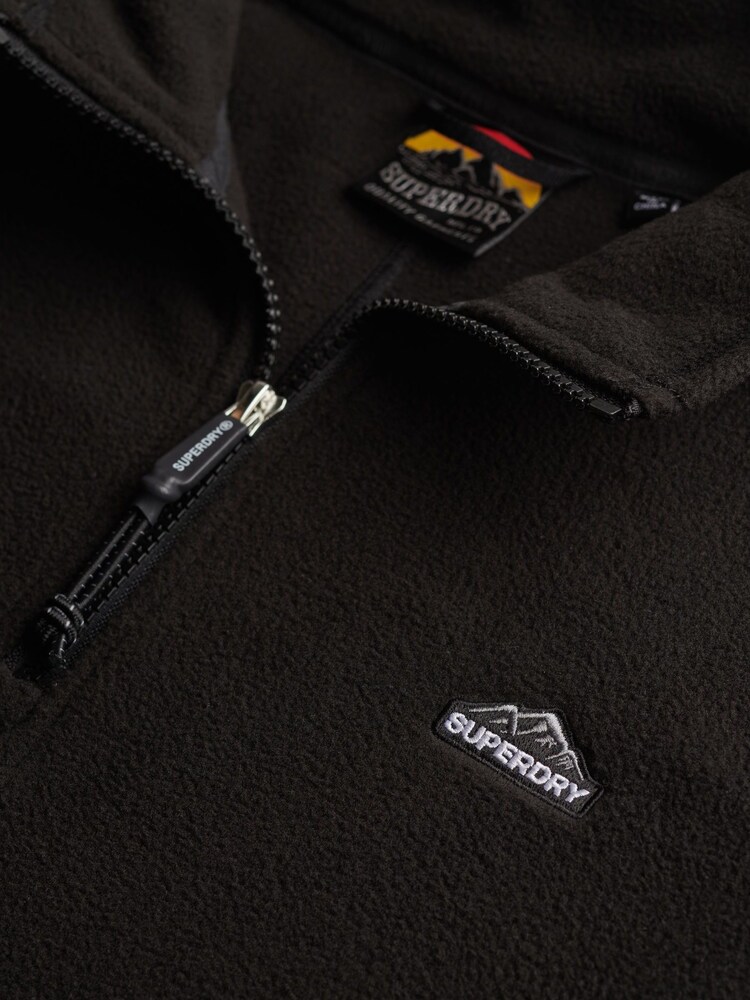 Superdry Black Half Zip Polar Fleece - Image 5 of 5